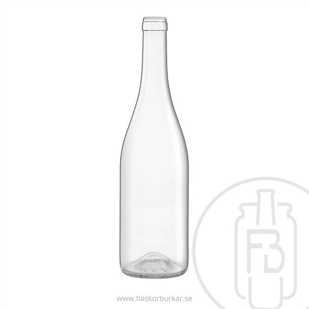 Borgonflaska 750 ml klar,Vinkork